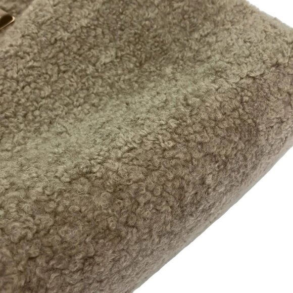 Auth FENDI First Medium Bag 8BP127 Light Brown Brown Mouton Leather Shoulder Bag - Picture 13 of 16